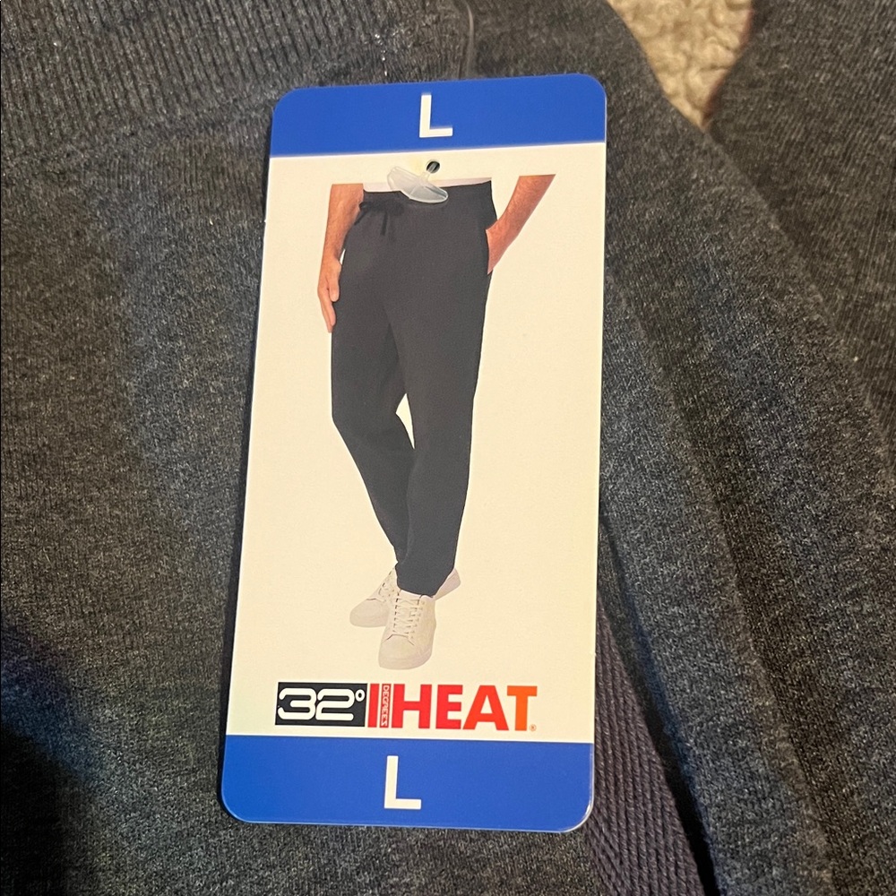 32° Heat Men's Dark Gray Jogger Pants - Large